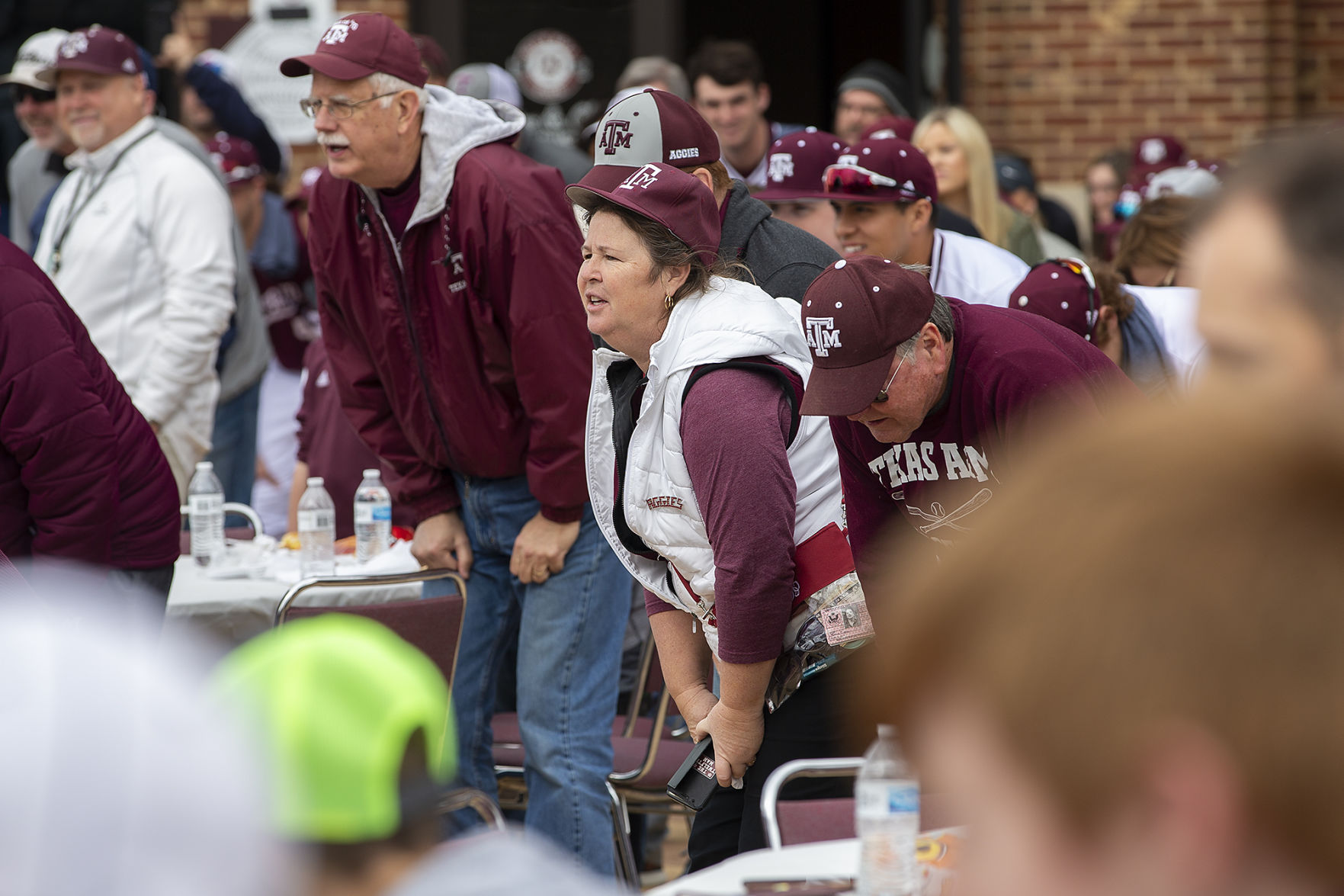 A&M baseball head shaving for cancer